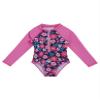 Nikiikoo Kids Girls Long Sleeve One Piece Swimsuits Zipper Rash Guard Swimwear UV Protection Bathing Suit Rose 8 Years view 3