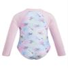 Nikiikoo Kids Girls Long Sleeve One Piece Swimsuits Zipper Rash Guard Swimwear UV Protection Bathing Suit Multi Horse 12 Years view 2