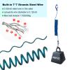 SIWRIOM Fishing Lanyard, Heavy Duty Coiled Lanyards Stainless Steel Wire Inside, Safety Rope Extension Cord Tether Retractable Fishing Accessories for Rods, Pliers, Boating, Paddles, Kayak view 3