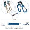 SIWRIOM Fishing Lanyard, Heavy Duty Coiled Lanyards Stainless Steel Wire Inside, Safety Rope Extension Cord Tether Retractable Fishing Accessories for Rods, Pliers, Boating, Paddles, Kayak view 4