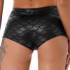 Fldy Women's Mermaid Short Pants Shining Fish Scale Decorative Shorts Hot Shorts Bodycon Swim Bottoms Black One Size view 3