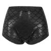 Fldy Women's Mermaid Short Pants Shining Fish Scale Decorative Shorts Hot Shorts Bodycon Swim Bottoms Black One Size view 4