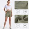 MASKERT Women's Hiking Cargo Shorts Quick Dry Athletic Golf Shorts 5 Inches Lightweight Running Summer Casual Shorts with Pockets, Silver Sage XXL view 4