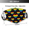 LGBT Pride Rainbow Face Mask for Adults, Washable Face Balaclava Reusable with 2 Filters for Men Women Teens view 2