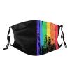 LIANYIDANATA Rainbow LGBT Pride Face Mask Washable, Cloth Breathable Reusable Face Masks with Filters for Adult Women Men view 1