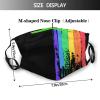 LIANYIDANATA Rainbow LGBT Pride Face Mask Washable, Cloth Breathable Reusable Face Masks with Filters for Adult Women Men view 2