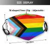 LGBT Pride Rainbow Face Mask for Adults, Washable Face Balaclava Reusable with 2 Filters for Men Women Teens view 2