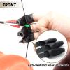 OBTOUTDOOR Cowhide Three Finger Gloves Archery Accessories Archery Finger Guard for Recurve & Compound Bow Archery Tab for Hunting Bow Practice view 3