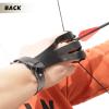 OBTOUTDOOR Cowhide Three Finger Gloves Archery Accessories Archery Finger Guard for Recurve & Compound Bow Archery Tab for Hunting Bow Practice view 4
