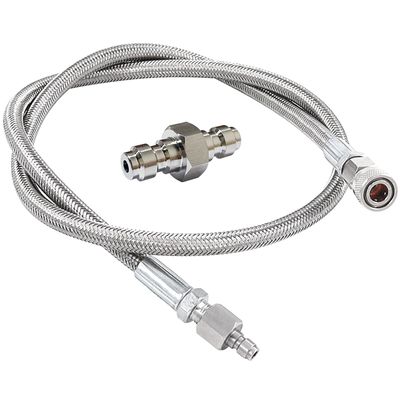 HMKUGO Paintball Airsoft Fill Whip Hose Extension - 36 Inch 4500psi Stainless Steel Air Fill Station & Charging System High Pressure Air Tool Fittings with 8MM Quick-Disconnect Plug Adapter