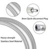 HMKUGO Paintball Airsoft Fill Whip Hose Extension - 36 Inch 4500psi Stainless Steel Air Fill Station & Charging System High Pressure Air Tool Fittings with 8MM Quick-Disconnect Plug Adapter view 2