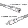 HMKUGO Paintball Airsoft Fill Whip Hose Extension - 36 Inch 4500psi Stainless Steel Air Fill Station & Charging System High Pressure Air Tool Fittings with 8MM Quick-Disconnect Plug Adapter view 3