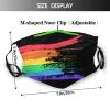LIANYIDANATA Rainbow LGBT Pride Face Mask Washable, Cloth Breathable Reusable Face Masks with Filters for Adult Women Men view 2