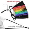 LIANYIDANATA Rainbow LGBT Pride Face Mask Washable, Cloth Breathable Reusable Face Masks with Filters for Adult Women Men view 4