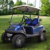 NOKINS Golf Cart Diamond Seat Covers Kit, Fit for Club Car Precedent OEM Standard Front Seat Cushion, Golf Cart Vinyl Seat Cover, No Nails Required (Blue and Black) view 3