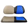 NOKINS Golf Cart Diamond Seat Covers Kit, Fit for Club Car Precedent OEM Standard Front Seat Cushion, Golf Cart Vinyl Seat Cover, No Nails Required (Blue and Black) view 4