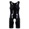 Sxiwei Men's Wet Look Bodysuit Lingerie Racer Back Hollow Out Shorts Wrestling Singlet Jumpsuit Unitard Black Medium view 2