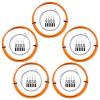 Glarks 5Pack Orange Bicycle Shifter Cable Housing Kit with Aluminum End Caps S Hook Crimps for Mountain Road MTB Bike Replacement view 1
