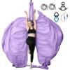 SKYPHAROS 11 Yards Aerial Silks Yoga Swing Set - Aerial Yoga Hammock Kit Anti-Gravity Flying for Fitness, Low/Non Stretch Nylon Tricot Fabric Hardware Included for Dance view 1