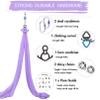 SKYPHAROS 11 Yards Aerial Silks Yoga Swing Set - Aerial Yoga Hammock Kit Anti-Gravity Flying for Fitness, Low/Non Stretch Nylon Tricot Fabric Hardware Included for Dance view 2