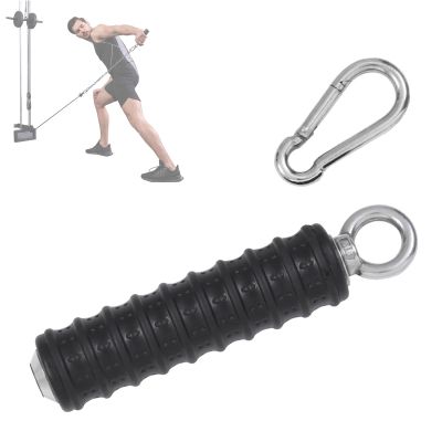 DYK&NX Single Metal Grip Cable Attachment Bar, Triceps Pull Down Attachment for On Any Cable Machine, Multi Gym or Crossover Machine