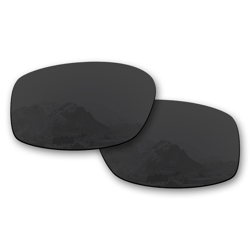 Puzzley Mirror Polarized Replacement Lenses for Wiley X Valor Sunglasses - Retro Black Polarized
