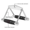 DYK&NX Steel Twin Seated V Row Chinning Bar, Double D Row Handle Cable Machine Attachment for Gym, Exercises Back Muscles Strength Training (Color : Style 1) view 3