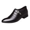 BORAMAX Men's PU Leather Cutout Breathable Dress Shoes Business Fashion Wedding Shoes Comfortable Pointed Toe Oxford Shoes view 1
