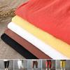 Kangqifen Summer Cotton Linen Soft Cropped Pants with Elastic Waist Pockets for Women Teen Girls(Red,4) view 4