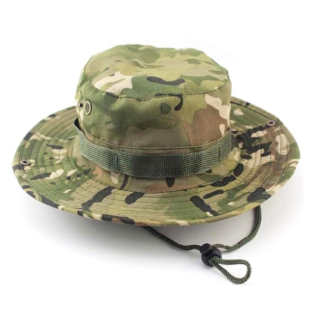 BESPORTBLE Cotton Polyester Blend Camo Hat Boonie for Men Women Adjustable Strap for Outdoor Sports Fishing and Hiking