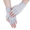 HKSICHENGKEJI Men Driving Gloves Fingerless Gloves Sunblock UV Protection Gloves Non-Slip Cooling Gloves Summer Outdoor Gloves Half-Finger Cycling Biking Gloves (Gray) view 3
