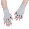 HKSICHENGKEJI Men Driving Gloves Fingerless Gloves Sunblock UV Protection Gloves Non-Slip Cooling Gloves Summer Outdoor Gloves Half-Finger Cycling Biking Gloves (Gray) view 4