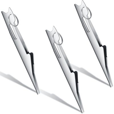 3 Pcs Fishing Line Knot Tyer Quick Tie Fishing Knot Tying Tool Fly Nail Knot Tool Fly Angler Accessories Fly Tying Equipment for Hooks Lures Lines Men, Silver
