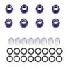8 Pieces Skateboard Truck Color Nuts and 16 Pieces Skateboard Truck Axle Washers and 8pcs Precision Spacers for Longboards and Skateboard Hardware Kit (Purple Nuts) view 1