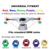 8 Pieces Skateboard Truck Color Nuts and 16 Pieces Skateboard Truck Axle Washers and 8pcs Precision Spacers for Longboards and Skateboard Hardware Kit (Purple Nuts) view 3