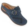 Alicegana Mules for Women Comfort Closed Toe Sandals Summer Slip on Wedge with Adjustable Hook Loop view 1