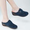 Alicegana Mules for Women Comfort Closed Toe Sandals Summer Slip on Wedge with Adjustable Hook Loop view 2