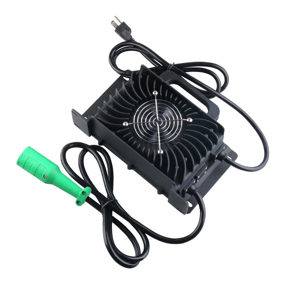 WYSWDJ 36V 25AMP Replacement Golf Cart Battery Charger for 36 Volt Club Car Golf Cart with 3 Pin Round Plug Waterproof,Black