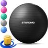 STOROMO Exercise Ball,Yoga Ball(with Exercise Tutorial)Extra Thick Non-Slip,Holds 2500 lbs, Workout Ball for Pregnancy Birthing and Balance Stability (Black, 65cm/25.6in) view 1