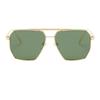CHOWEI Retro Sunglasses  Oversized Metal Womens Sunglasses Women Polarized Sunglasses Unisex (Gold Frame Green Lens) view 2