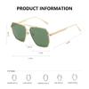 CHOWEI Retro Sunglasses  Oversized Metal Womens Sunglasses Women Polarized Sunglasses Unisex (Gold Frame Green Lens) view 4