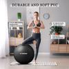 STOROMO Exercise Ball,Yoga Ball(with Exercise Tutorial)Extra Thick Non-Slip,Holds 2500 lbs, Workout Ball for Pregnancy Birthing and Balance Stability (Black, 85cm/33.4in) view 4
