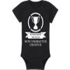 Gaming Baby Onesie and Bib - Achievement Unlocked New Character Created - Achievement Trophy (3-6 Month - Black Fabric - White Design) view 4