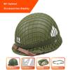 WW2 Helmet US Army M1 Replica with Net/Canvas Chin Strap DIY Painting view 2