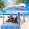 Tangkula 6.7'x6.8' Foldable Beach Cabana, Easy Set-up Portable Beach Tent with Carry Bag, Detachable Side Wall, 4 Sandbags, Wind Vent, Sun-Protection Outdoor Beach Umbrella Shelter for Family view 4