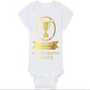 Gaming Baby Onesie and Bib - Achievement Unlocked New Character Created - Achievement Trophy (12-18 Month - White Fabric - Gold Design) view 4
