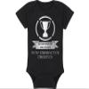 Gaming Baby Onesie - Achievement Unlocked New Character Created (0-3 Month - Black Fabric - Silver Design) view 4