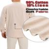 Bonnorth Men's Grandpa Fathers Day Loose Fit Shirt Mens Big and Tall Pirate Roomy Shirts for Men Beach Yoga Clothing Khaki XL view 4