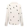 Tops for Women Lapel V Neck Mushroom Print Shirts Summer Cotton Linen Tees Shirts Long Sleeve Button Down Blouses C-White Medium view 2