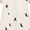 Tops for Women Lapel V Neck Mushroom Print Shirts Summer Cotton Linen Tees Shirts Long Sleeve Button Down Blouses C-White Medium view 4